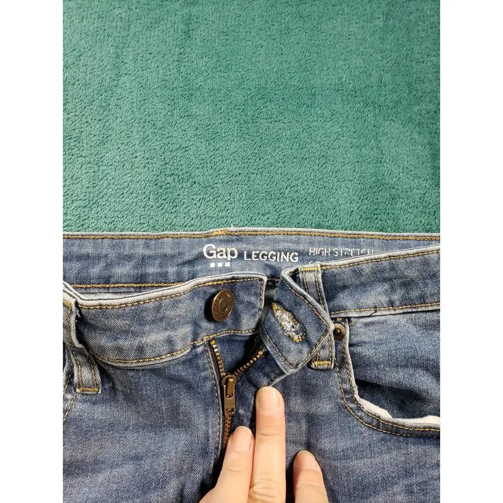 Gap Jeans Size 4 Womens Blue Stretch Pants Ladies Casual Denim Mid Rise Legging - Picture 5 of 12